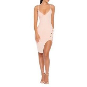 “Won’t tie me down” Suede knee length dress